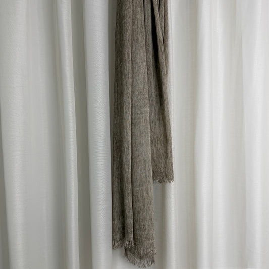 Taupe textured crinkle hijab