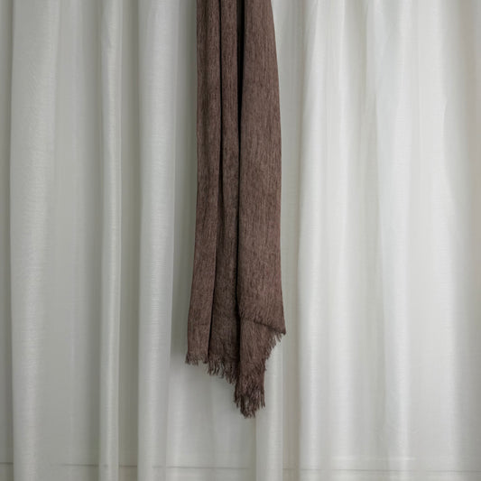 Mocha textured crinkle hijab