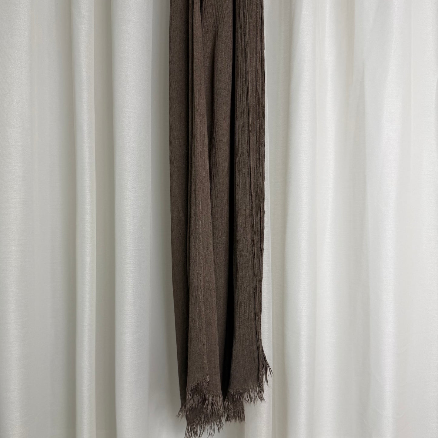Cocoa brown solid hijab